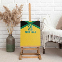 Jamaica Football Custom Canvas Wall Art Gold Ethnic Motifs LT9 - Wonder Print Shop