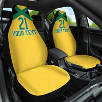 Jamaica Football Custom Car Seat Cover Gold Ethnic Motifs LT9 - Wonder Print Shop
