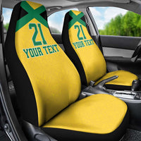 Jamaica Football Custom Car Seat Cover Gold Ethnic Motifs LT9 - Wonder Print Shop