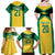 Jamaica Football Custom Family Matching Off Shoulder Maxi Dress and Hawaiian Shirt Gold Ethnic Motifs LT9 - Wonder Print Shop