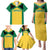 Jamaica Football Custom Family Matching Puletasi and Hawaiian Shirt Gold Ethnic Motifs - Wonder Print Shop