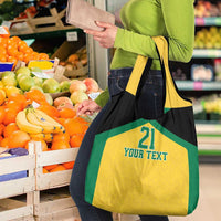 Jamaica Football Custom Grocery Bag Gold Ethnic Motifs
