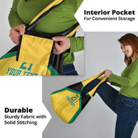 Jamaica Football Custom Grocery Bag Gold Ethnic Motifs