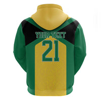 Jamaica Football Custom Hoodie Gold Ethnic Motifs - Wonder Print Shop
