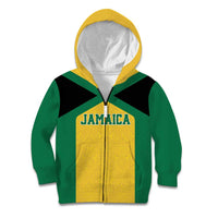 Jamaica Football Custom Kid Hoodie Gold Ethnic Motifs - Wonder Print Shop
