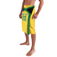 Jamaica Football Custom Lavalava Gold Ethnic Motifs - Wonder Print Shop