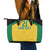 Jamaica Football Custom Leather Tote Bag Gold Ethnic Motifs - Wonder Print Shop