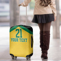 Jamaica Football Custom Luggage Cover Gold Ethnic Motifs - Wonder Print Shop