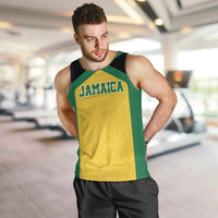 Jamaica Football Custom Men Tank Top Gold Ethnic Motifs - Wonder Print Shop