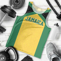 Jamaica Football Custom Men Tank Top Gold Ethnic Motifs - Wonder Print Shop