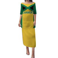 Jamaica Football Custom Puletasi Gold Ethnic Motifs - Wonder Print Shop