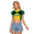 Jamaica Football Custom Raglan Cropped T Shirt Gold Ethnic Motifs - Wonder Print Shop