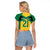 Jamaica Football Custom Raglan Cropped T Shirt Gold Ethnic Motifs - Wonder Print Shop