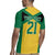 Jamaica Football Custom Rugby Jersey Gold Ethnic Motifs - Wonder Print Shop