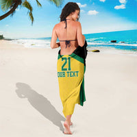 Jamaica Football Custom Sarong Gold Ethnic Motifs - Wonder Print Shop