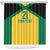 Jamaica Football Custom Shower Curtain Gold Ethnic Motifs