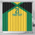 Jamaica Football Custom Shower Curtain Gold Ethnic Motifs
