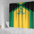 Jamaica Football Custom Shower Curtain Gold Ethnic Motifs