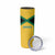 Jamaica Football Custom Skinny Tumbler Gold Ethnic Motifs - Wonder Print Shop