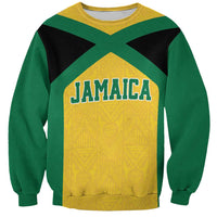 Jamaica Football Custom Sweatshirt Gold Ethnic Motifs - Wonder Print Shop