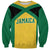 Jamaica Football Custom Sweatshirt Gold Ethnic Motifs - Wonder Print Shop