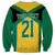 Jamaica Football Custom Sweatshirt Gold Ethnic Motifs - Wonder Print Shop
