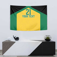 Jamaica Football Custom Tapestry Gold Ethnic Motifs - Wonder Print Shop