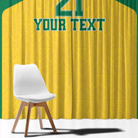 Jamaica Football Custom Window Curtain Gold Ethnic Motifs - Wonder Print Shop