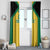 Jamaica Football Custom Window Curtain Gold Ethnic Motifs - Wonder Print Shop