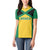 Jamaica Football Custom Women Polo Shirt Gold Ethnic Motifs - Wonder Print Shop