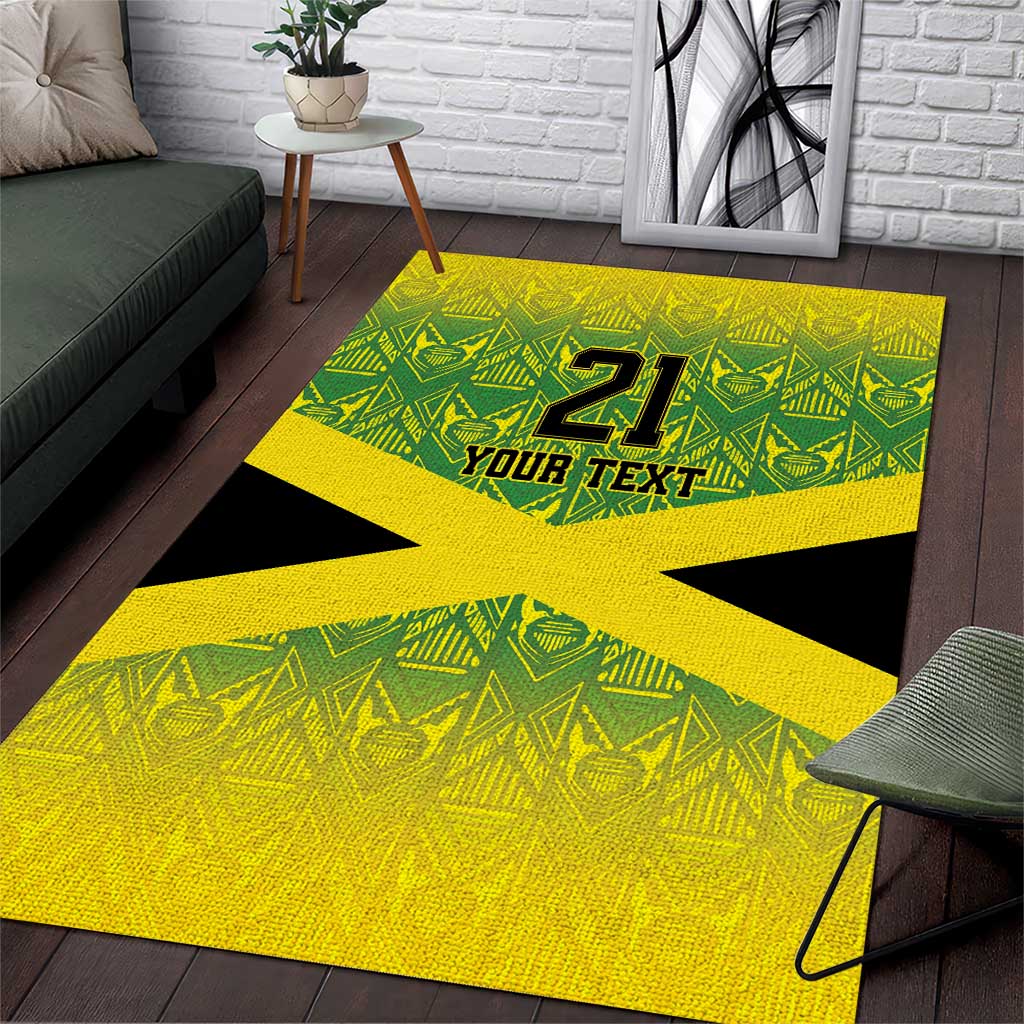 Custom Jamaica Reggae Boyz Area Rug With Traditional Pattern LT9 - Wonder Print Shop