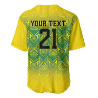 Custom Jamaica Reggae Boyz Baseball Jersey With Traditional Pattern LT9 - Wonder Print Shop