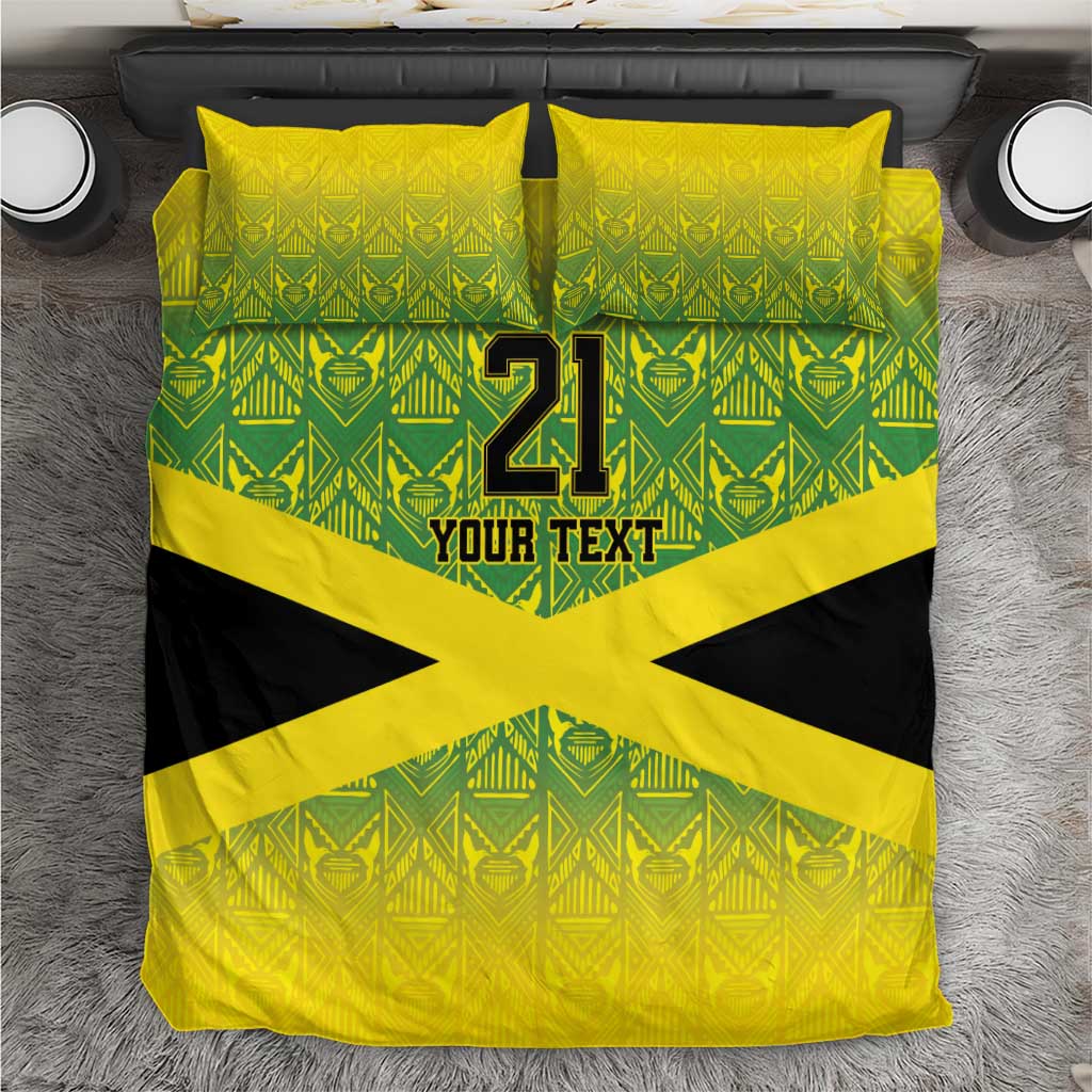 Custom Jamaica Reggae Boyz Bedding Set With Traditional Pattern LT9 - Wonder Print Shop