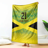 Custom Jamaica Reggae Boyz Blanket With Traditional Pattern