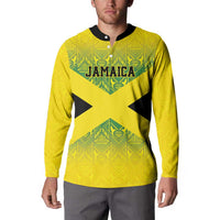 Custom Jamaica Reggae Boyz Button Sweatshirt With Traditional Pattern LT9 - Wonder Print Shop