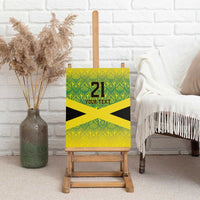 Custom Jamaica Reggae Boyz Canvas Wall Art With Traditional Pattern LT9 - Wonder Print Shop