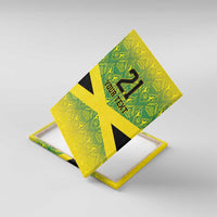 Custom Jamaica Reggae Boyz Canvas Wall Art With Traditional Pattern LT9 - Wonder Print Shop