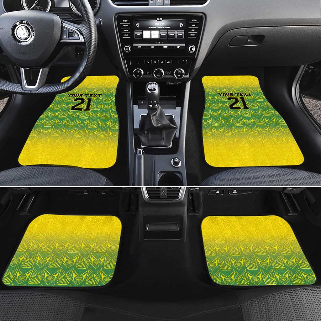 Custom Jamaica Reggae Boyz Car Mats With Traditional Pattern LT9 - Wonder Print Shop