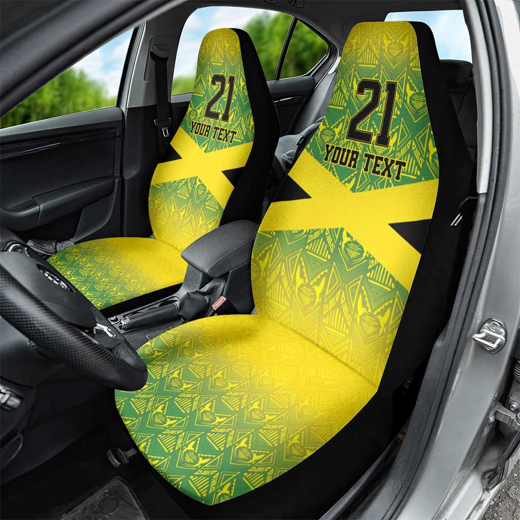 Custom Jamaica Reggae Boyz Car Seat Cover With Traditional Pattern LT9 - Wonder Print Shop