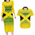 Custom Jamaica Reggae Boyz Couples Matching Long Sleeve Bodycon Dress and Hawaiian Shirt With Traditional Pattern LT9 - Wonder Print Shop