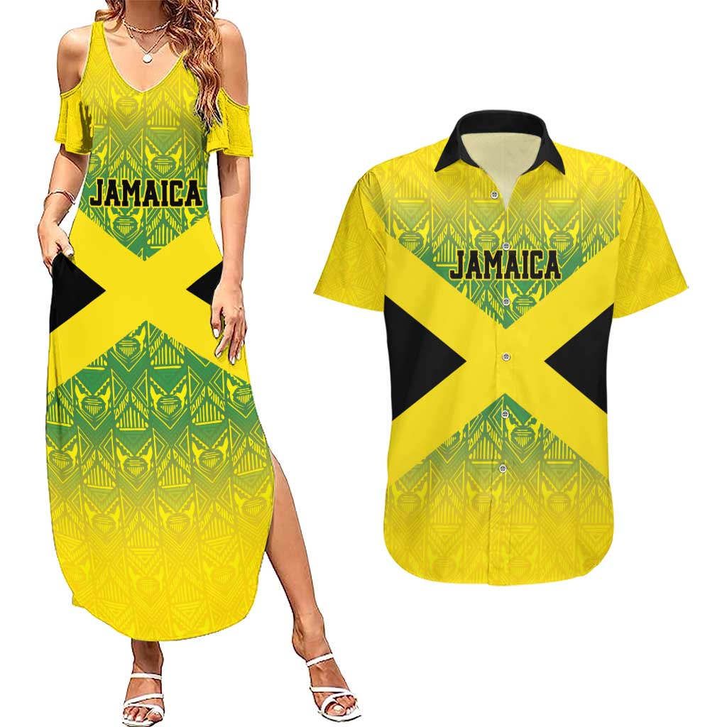 Custom Jamaica Reggae Boyz Couples Matching Summer Maxi Dress and Hawaiian Shirt With Traditional Pattern LT9 - Wonder Print Shop