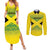 Custom Jamaica Reggae Boyz Couples Matching Summer Maxi Dress and Long Sleeve Button Shirt With Traditional Pattern LT9 - Wonder Print Shop
