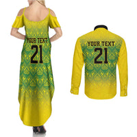 Custom Jamaica Reggae Boyz Couples Matching Summer Maxi Dress and Long Sleeve Button Shirt With Traditional Pattern LT9 - Wonder Print Shop
