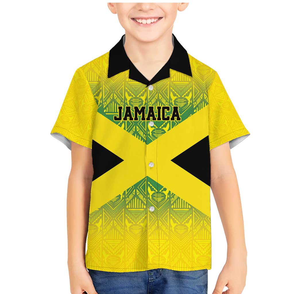 Custom Jamaica Reggae Boyz Family Matching Mermaid Dress and Hawaiian Shirt With Traditional Pattern LT9 - Wonder Print Shop