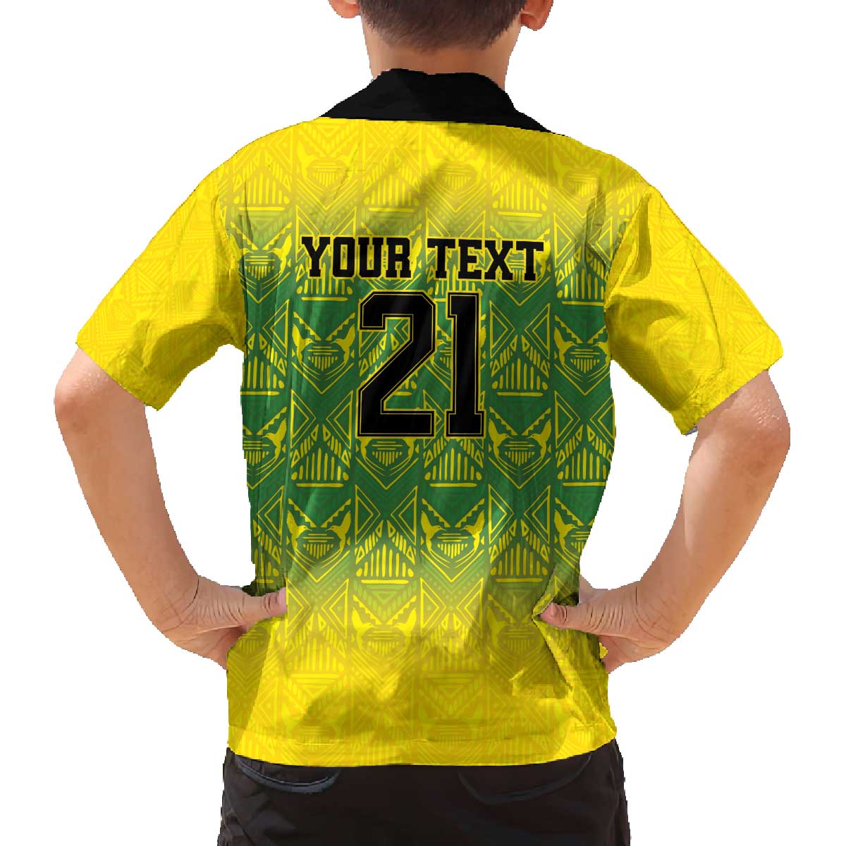 Custom Jamaica Reggae Boyz Family Matching Off The Shoulder Long Sleeve Dress and Hawaiian Shirt With Traditional Pattern - Wonder Print Shop