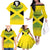 Custom Jamaica Reggae Boyz Family Matching Off The Shoulder Long Sleeve Dress and Hawaiian Shirt With Traditional Pattern - Wonder Print Shop