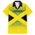 Custom Jamaica Reggae Boyz Family Matching Off The Shoulder Long Sleeve Dress and Hawaiian Shirt With Traditional Pattern - Wonder Print Shop