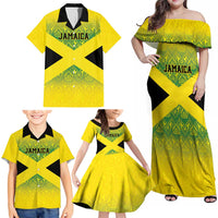 Custom Jamaica Reggae Boyz Family Matching Off Shoulder Maxi Dress and Hawaiian Shirt With Traditional Pattern LT9 - Wonder Print Shop