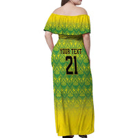 Custom Jamaica Reggae Boyz Family Matching Off Shoulder Maxi Dress and Hawaiian Shirt With Traditional Pattern LT9 - Wonder Print Shop