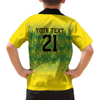 Custom Jamaica Reggae Boyz Family Matching Puletasi and Hawaiian Shirt With Traditional Pattern - Wonder Print Shop